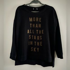 More Than All The Stars In The Sky Hi-Lo Pullover Sz S